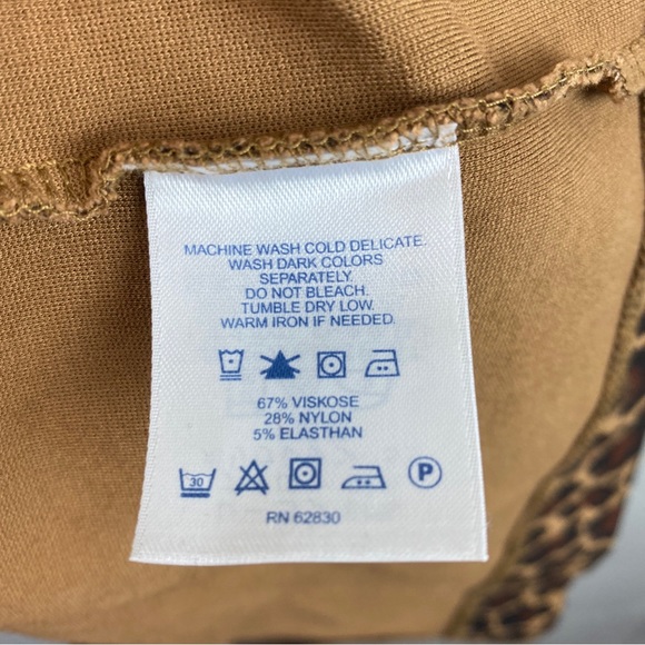 Lands End Sleeveless Leopard Print Knee Length Dress Pockets Size 4 - Picture 6 of 7